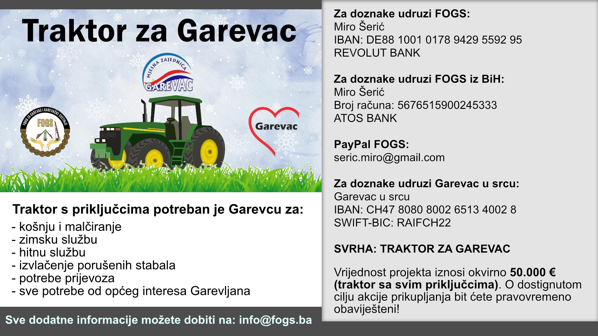Traktor za Garevac 2025